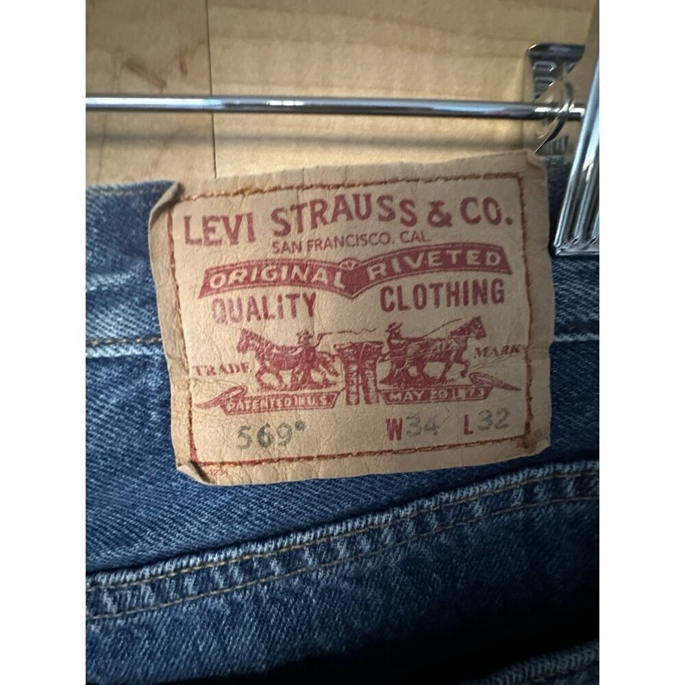 Vintage Levi’s Jean Shorts Cut Off Denim Zipper Fits Size 29 Redone In Amsterdam - Picture 3 of 5